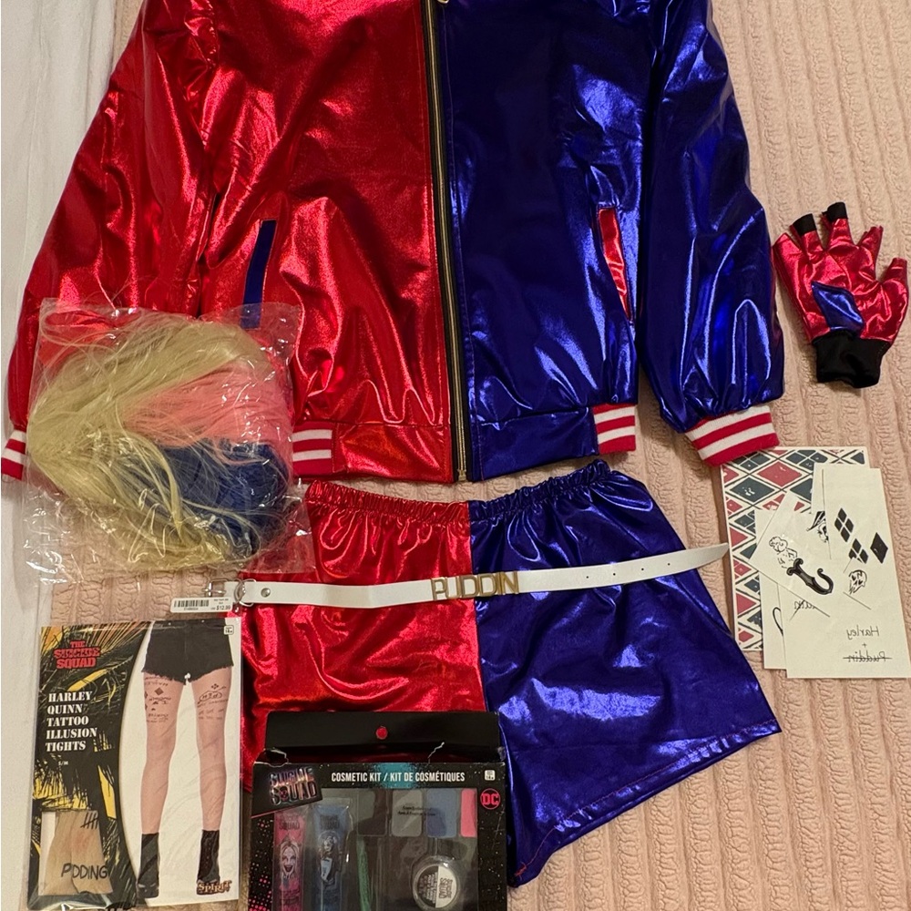 Women’s Superhero Costume Set - Red and Blue